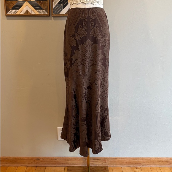 Ralph Lauren Dresses & Skirts - Ralph Lauren Black Label Baroque Jacquard Long Mermaid Flared Skirt size 2